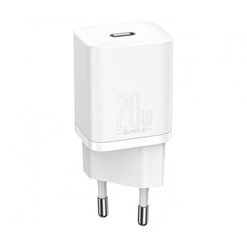 Сетевое зарядное устройство Baseus Super Si Quick Charger 1C 20 Вт EU White