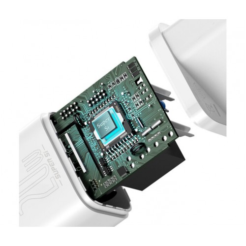 Сетевое зарядное устройство Baseus Super Si Quick Charger 1C 20 Вт EU White