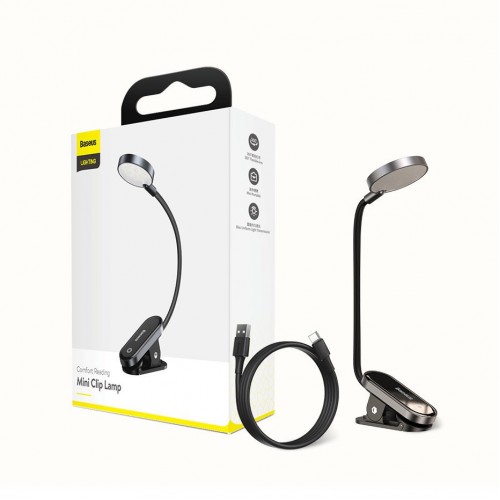 Світильник з зажимом Baseus Comfort Reading Mini Clip Lamp Dark Gray