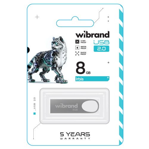 Флеш-накопитель Wibrand USB 2.0 Irbis 8Gb Silver