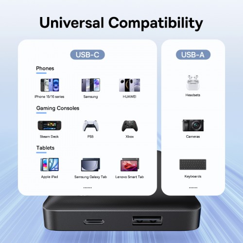 Зовнішній акумулятор Baseus EnerFill FP11 Power Bank 10000mAh 15W Cosmic Black (Includes Simple Type-C to Type-C Cable 20V/3A 30cm Black)