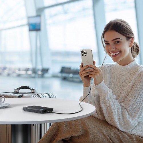 Зовнішній акумулятор Baseus EnerFill FP11 Power Bank 10000mAh 15W Cosmic Black (Includes Simple Type-C to Type-C Cable 20V/3A 30cm Black)