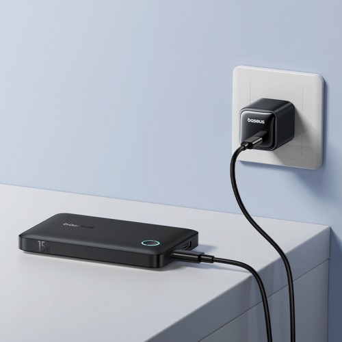 Зовнішній акумулятор Baseus EnerFill FP11 Power Bank 10000mAh 15W Cosmic Black (Includes Simple Type-C to Type-C Cable 20V/3A 30cm Black)