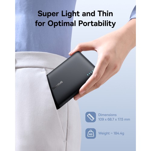 Зовнішній акумулятор Baseus EnerFill FP21 Power Bank 10000mAh 22.5W Cosmic Black (Includes Simple Type-C to Type-C Cable 20V/3A 30cm Black)