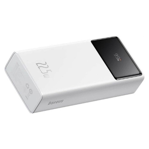 Зовнішній акумулятор Baseus Star-Lord Digital Display Fast Charge Power Bank 30000mAh 22.5W White（With Simple Series Charging Cable USB to Type-C 3A)