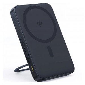 Зовнішній акумулятор Baseus PicoGo Qi2 Magnetic Power Bank with Rotatable Stand 5000mAh 20W Cosmic Black (with Cable Type-C)