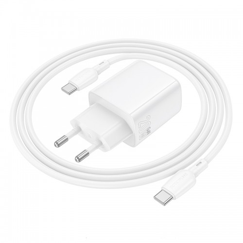 Сетевое зарядное устройство BOROFONE BN27 Fuente PD20W+QC3.0 charger (EU) White