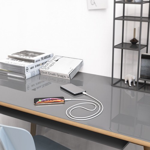 Кабель BOROFONE BX30 USB to iP 2.4A, 1 м, силикон, разъёмы TPE, белый
