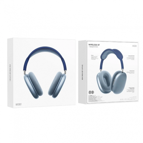 Бездротові накладні навушники BOROFONE BO22 Elegant BT headphones Blue