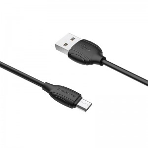 Кабель BOROFONE BX19 USB — Micro, 2.4A, 1 м, PVC, коннекторы TPE, чёрный