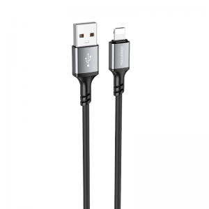 Кабель BOROFONE BX83 iP Famous силиконовый кабель для зарядки и передачи данных, чёрный
