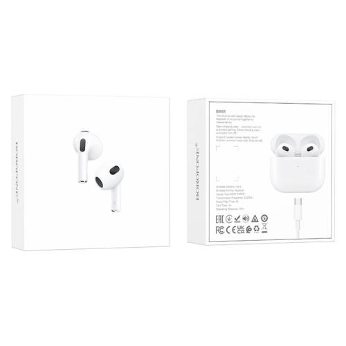 Беспроводные наушники TWS BOROFONE BW91 True wireless stereo headset White