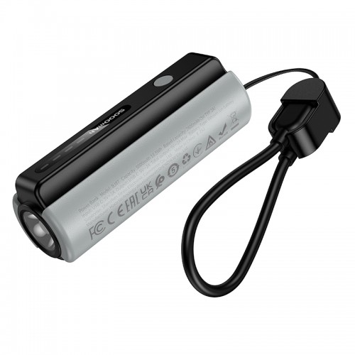 Зовнішній акумулятор BOROFONE BJ87 Star power bank with flashlight and cable(5000mAh) Black