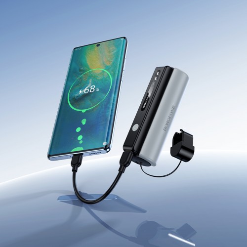 Зовнішній акумулятор BOROFONE BJ87 Star power bank with flashlight and cable(5000mAh) Black