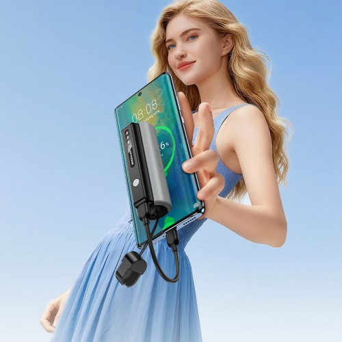 Зовнішній акумулятор BOROFONE BJ87 Star power bank with flashlight and cable(5000mAh) Black