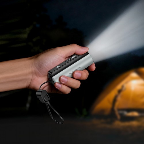 Зовнішній акумулятор BOROFONE BJ87 Star power bank with flashlight and cable(5000mAh) Black
