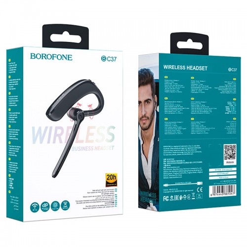 Bluetooth гарнитура BOROFONE BC37 Imperor business BT headset Black