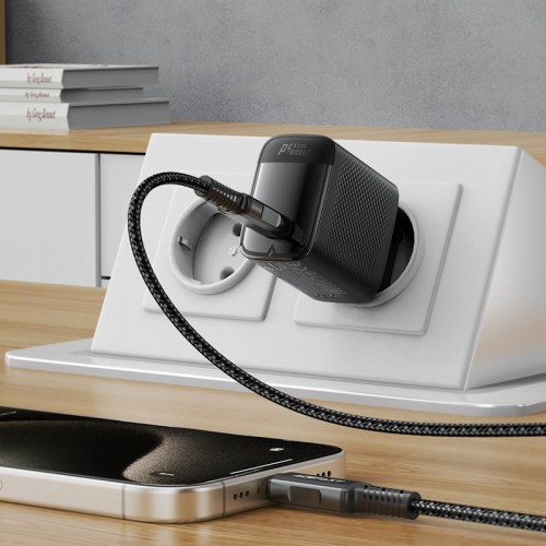 Сетевое зарядное устройство ACEFAST A112 PD45W GaN, одинарное USB-C (EU), черное