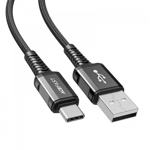 Кабель ACEFAST C1-04 USB to Type-C 3A, 1.2m, nylon aluminum connectors, Black