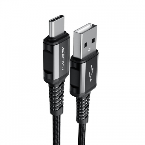 Кабель ACEFAST C1-04 USB to Type-C 3A, 1.2m, nylon aluminum connectors, Black