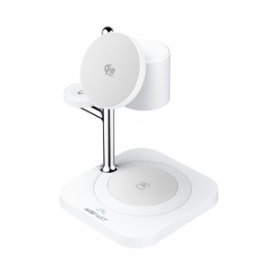 Беспроводное зарядное устройство ACEFAST E39 desktop 4-в-1 держатель для беспроводной зарядки, белый