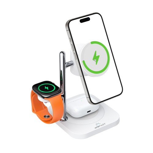 Беспроводное зарядное устройство ACEFAST E39 desktop 4-в-1 держатель для беспроводной зарядки, белый