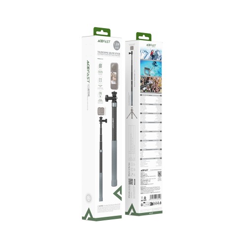 Монопод ACEFAST E38 1.2m carbon fiber telescopic selfie stick Gray-Black