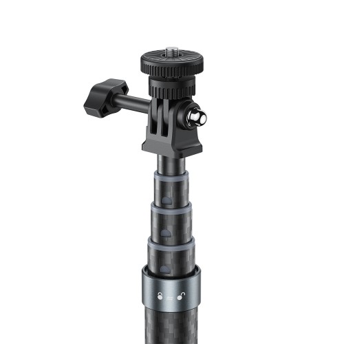 Монопод ACEFAST E38 1.2m carbon fiber telescopic selfie stick Gray-Black