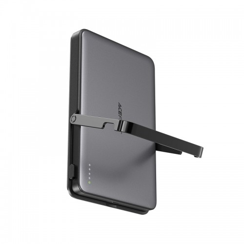 Зовнішній акумулятор ACEFAST M16-5000 PD18W ultra-thin magnetic wireless charging power bank with stand Black