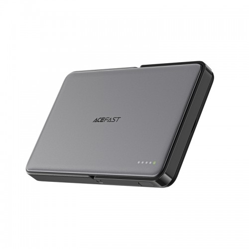Зовнішній акумулятор ACEFAST M16-5000 PD18W ultra-thin magnetic wireless charging power bank with stand Black