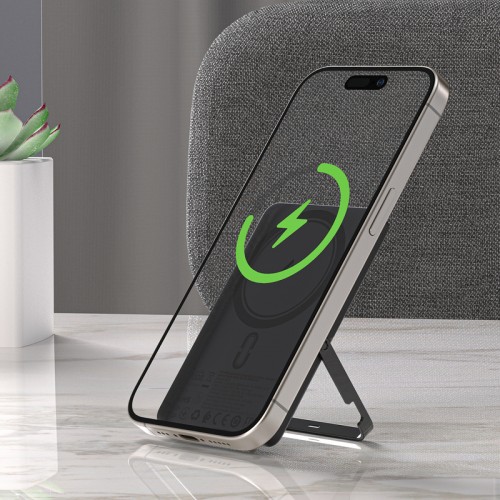 Зовнішній акумулятор ACEFAST M16-5000 PD18W ultra-thin magnetic wireless charging power bank with stand Black