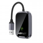 Адаптер ACEFAST QC1 CarPlay wireless adapter for car Metal Gray