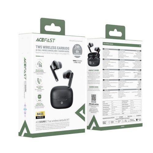 Беспроводные наушники ACEFAST W7 true wireless earbuds Black