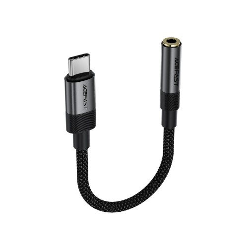 Аудіокабель ACEFAST J12 USB-C to 3.5mm audio converter Black