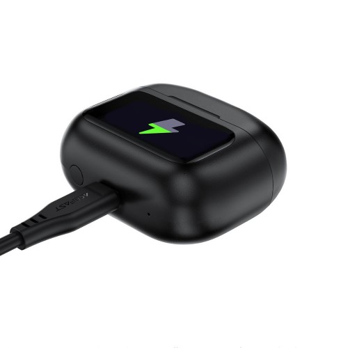 Беспроводные наушники TWS ACEFAST W6 smart screen, ENC, IPX4, Black