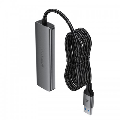 USB-хаб ACEFAST J17 USB-A  4-in-1 HUB Metal Gray