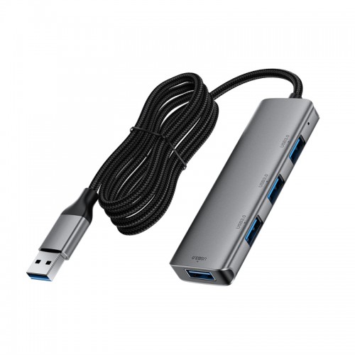 USB-хаб ACEFAST J17 USB-A  4-in-1 HUB Metal Gray