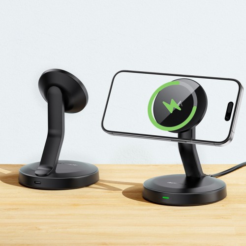 Беспроводное мультизарядное устройство ACEFAST E26 настольный держатель для беспроводной зарядки мобильного телефона Black