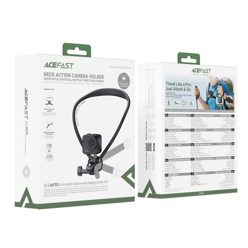 Крепление на шею ACEFAST E37 Air cushion silicone neck-hanging holder Black