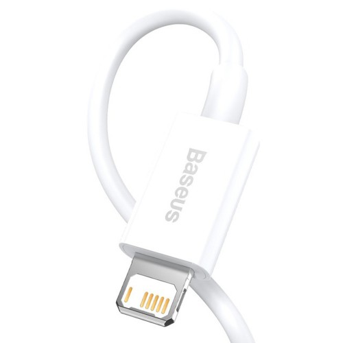 Кабель для быстрой зарядки и передачи данных Baseus Superior Series USB–iP 2.4A 2 м, белый