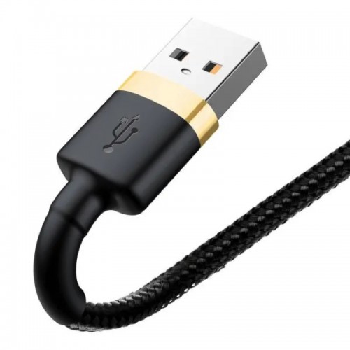Кабель Baseus Cafule Cable USB для Lightning 2.4A 1 м Золотой+Черный