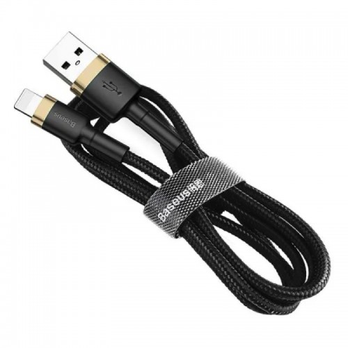 Кабель Baseus Cafule Cable USB для Lightning 2.4A 1 м Золотой+Черный