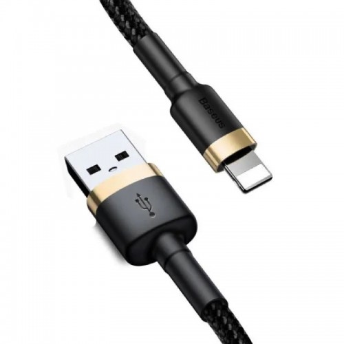 Кабель Baseus Cafule Cable USB для Lightning 2.4A 1 м Золотой+Черный