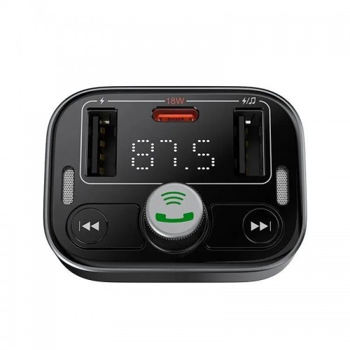 АЗП с FM-модулятором Baseus S-09 Pro Series Car FM Transmitter Cluster Черный