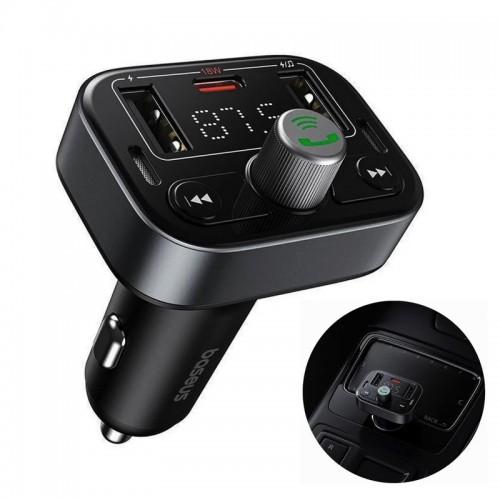 АЗП с FM-модулятором Baseus S-09 Pro Series Car FM Transmitter Cluster Черный