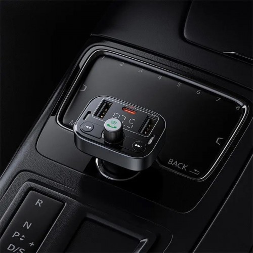 АЗП с FM-модулятором Baseus S-09 Pro Series Car FM Transmitter Cluster Черный