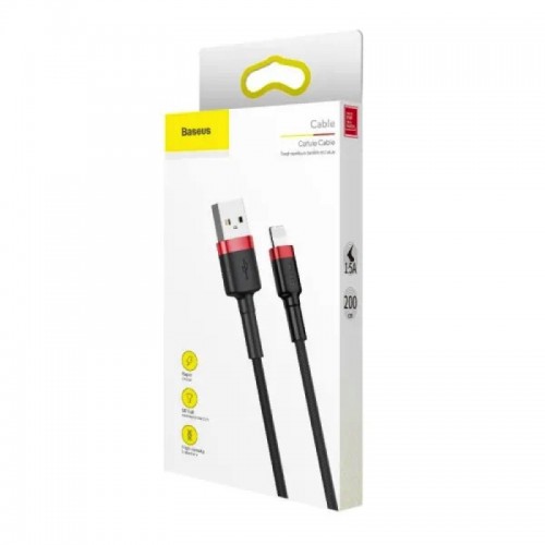 Кабель Baseus Cafule Cable USB для Lightning 1.5A 2 м красный+чёрный