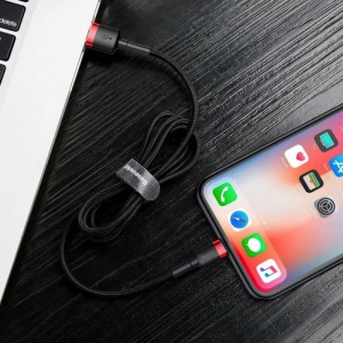 Кабель Baseus Cafule Cable USB для Lightning 1.5A 2 м красный+чёрный