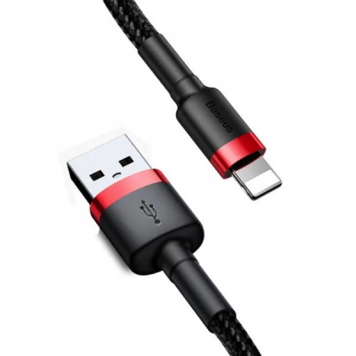 Кабель Baseus Cafule Cable USB для Lightning 1.5A 2 м красный+чёрный