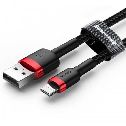 Кабель Baseus Cafule Cable USB для Lightning 1.5A 2 м красный+чёрный